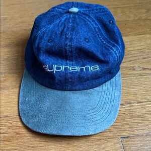 Supreme Denim Suede Compact Logo 6-Panel